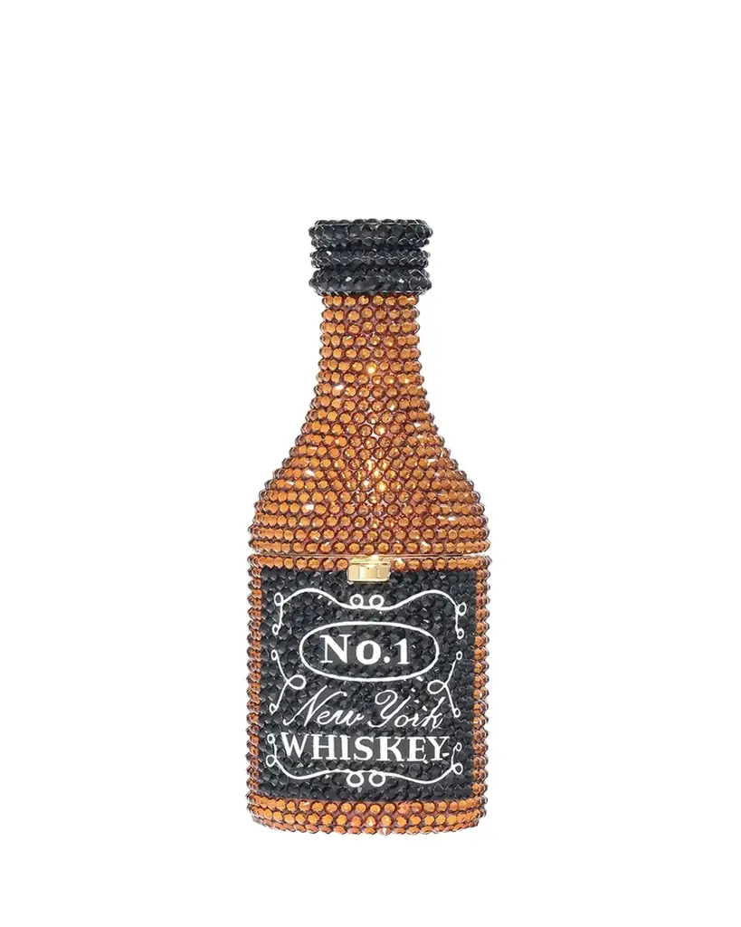 Judith Leiber Couture Mini New York Whiskey Crystal Pillbox | Image 1 Judith Leiber Couture Mini New York Whiskey Crystal Pillbox | Image 1