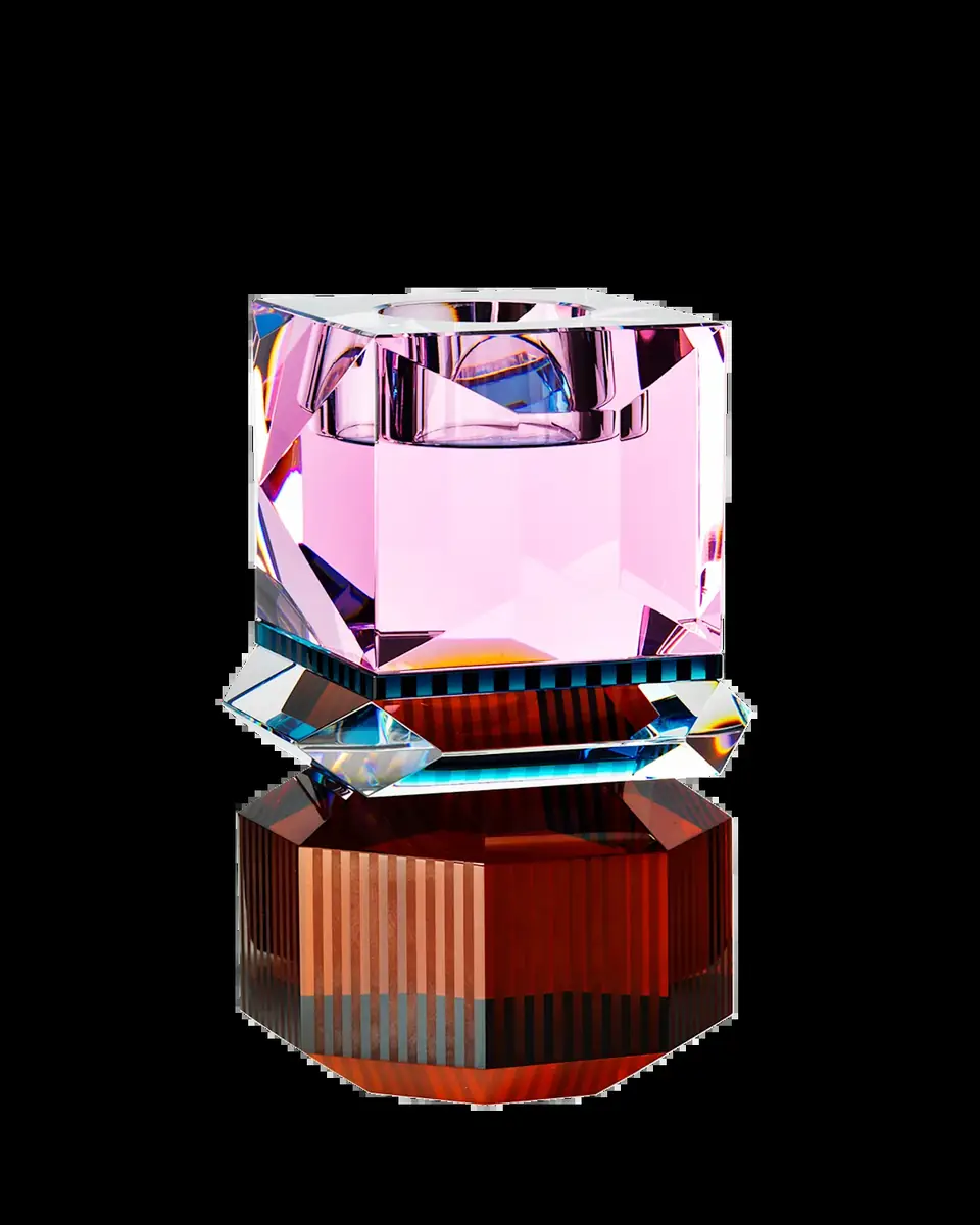 Reflections Copenhagen Dakota Tealight Holder, Brown & Rose | Thumbnail 2 Reflections Copenhagen Dakota Tealight Holder, Brown & Rose | Thumbnail 2