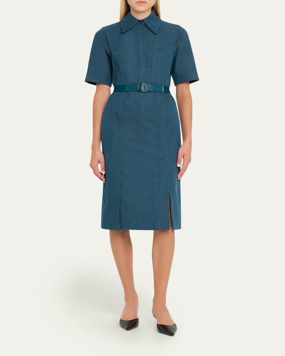 Akris Belted Stretch Cotton Denim Shirtdress | Thumbnail 6 Akris Belted Stretch Cotton Denim Shirtdress | Thumbnail 6