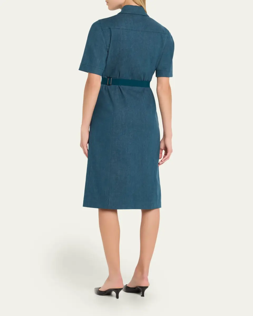 Akris Belted Stretch Cotton Denim Shirtdress | Thumbnail 7 Akris Belted Stretch Cotton Denim Shirtdress | Thumbnail 7
