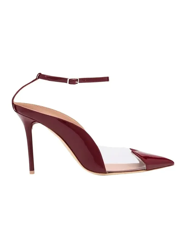 Malone Souliers Malia M-Shaped Pointed Cap Toe Leather Pumps
