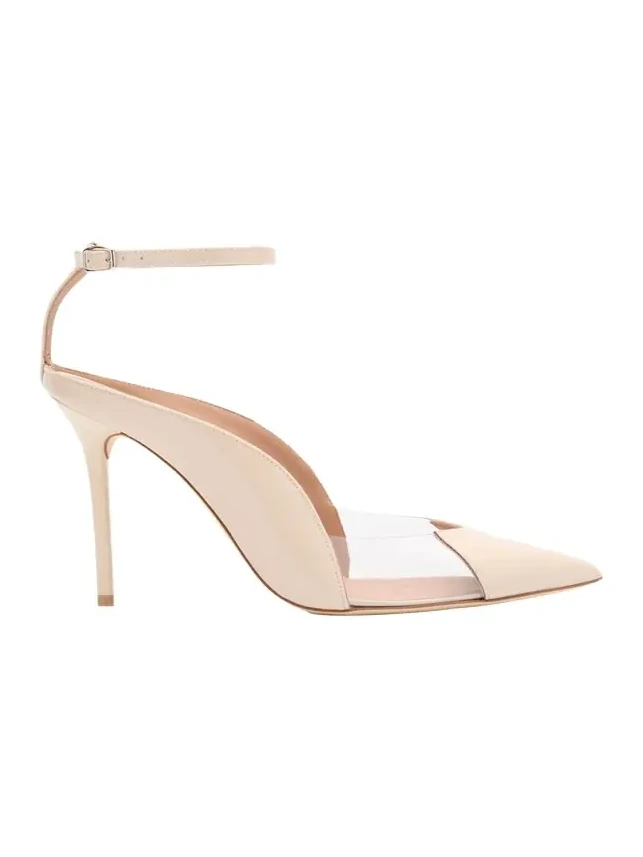 Malone Souliers Malia M-Shaped Pointed Cap Toe Patent Leather Pumps