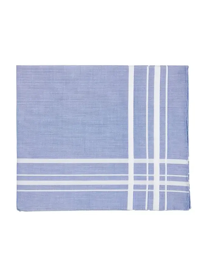 Men's Cotton Satin Check Pocket Handkerchief