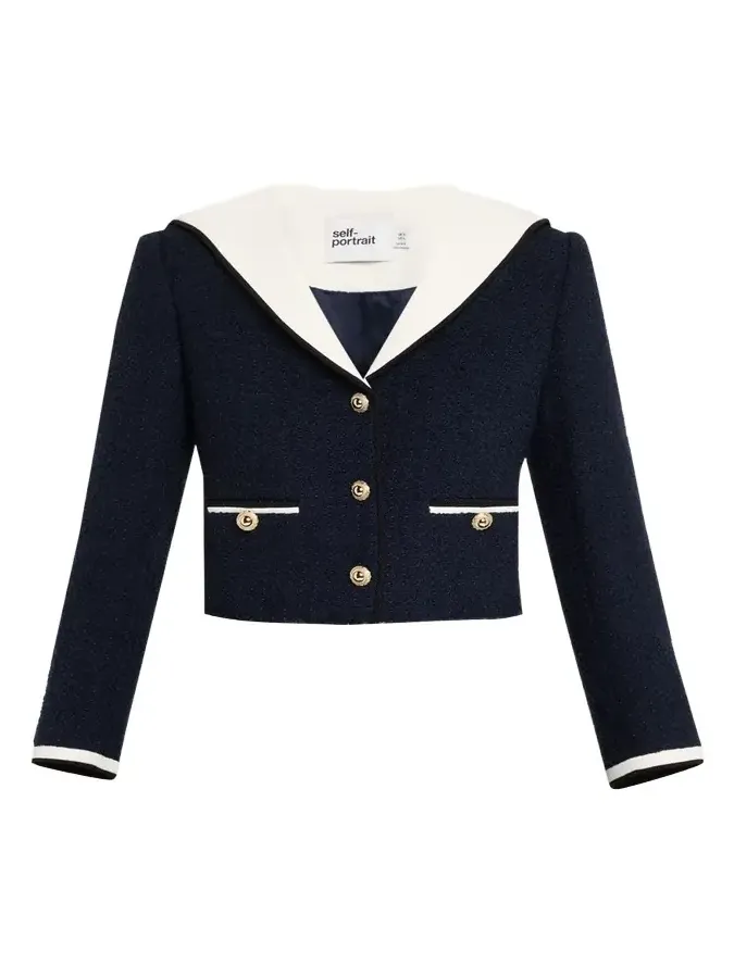 Boucle Contrast Collar Jacket Boucle Contrast Collar Jacket