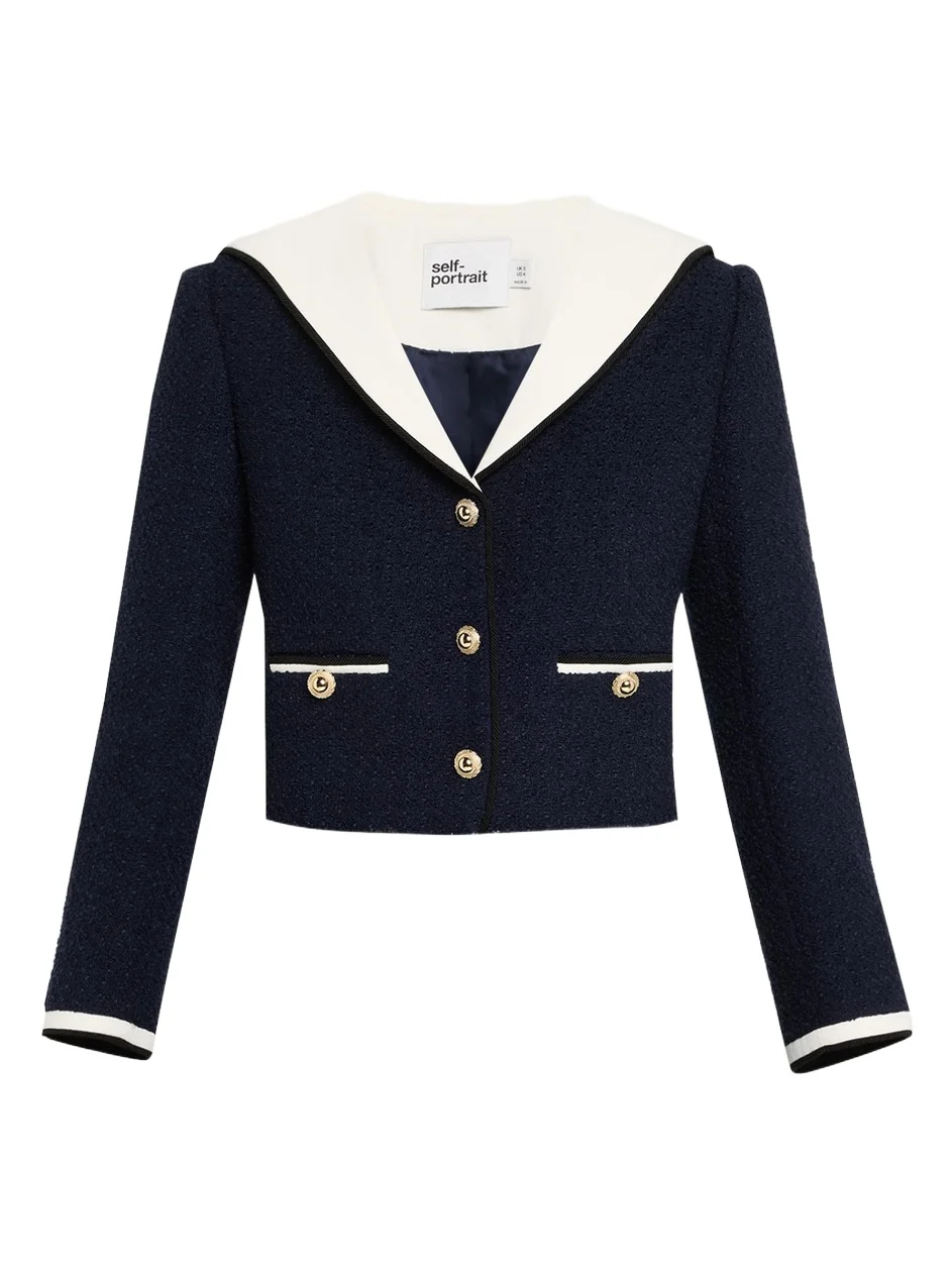 Boucle Contrast Collar Jacket Boucle Contrast Collar Jacket