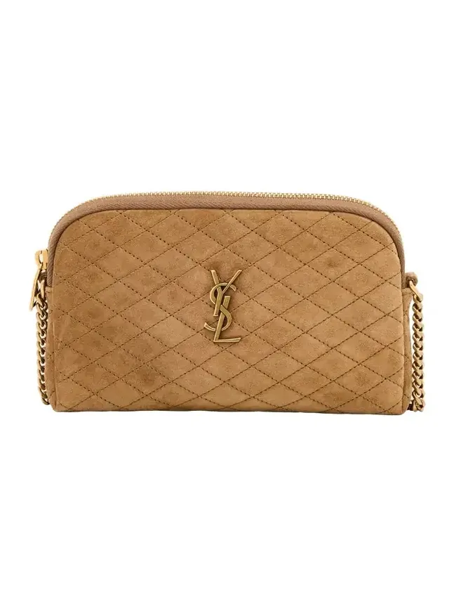 Gaby Mini YSL Crossbody Bag in Quilted Suede Gaby Mini YSL Crossbody Bag in Quilted Suede