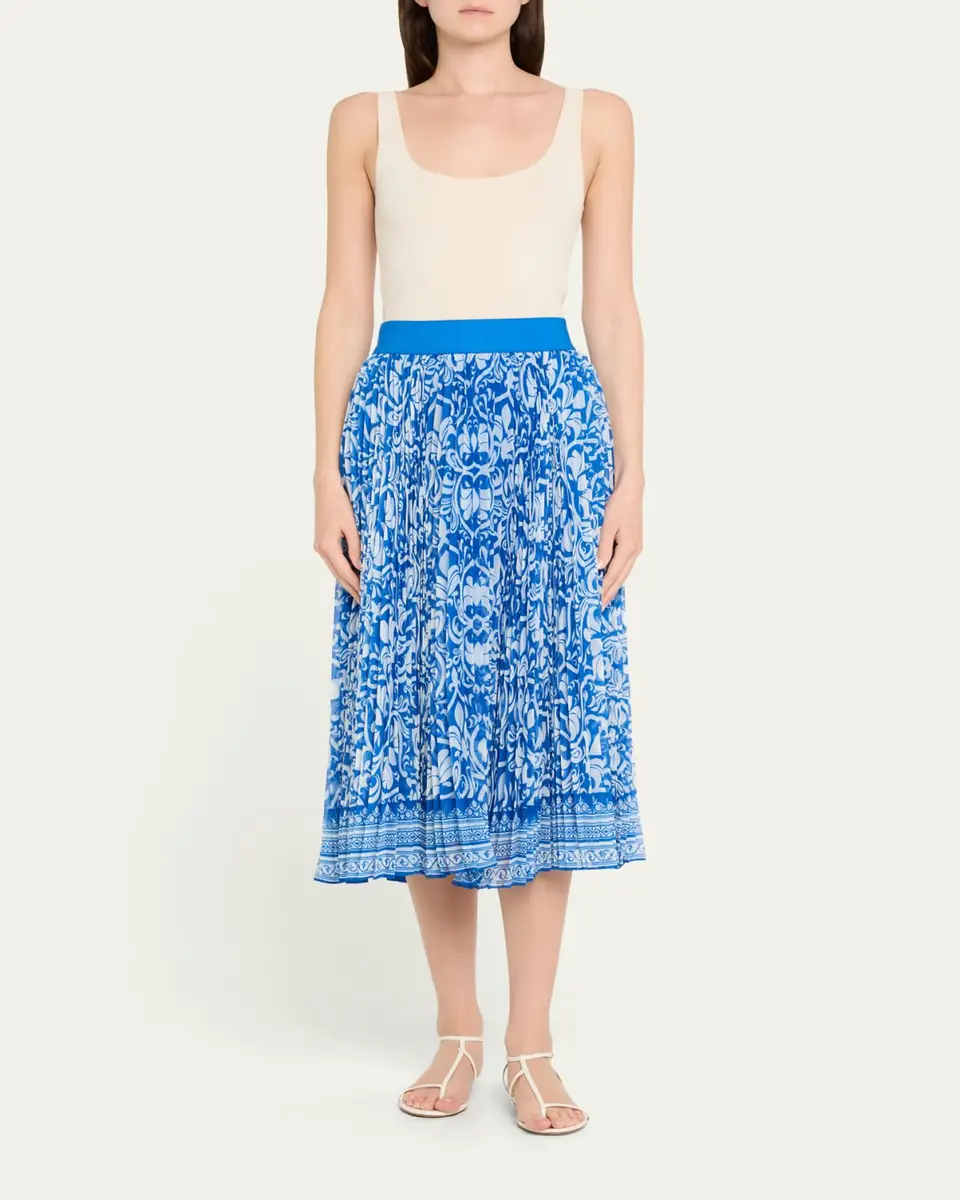Alice + Olivia Katz Pleated Midi Skirt | Thumbnail 2 Alice + Olivia Katz Pleated Midi Skirt | Thumbnail 2