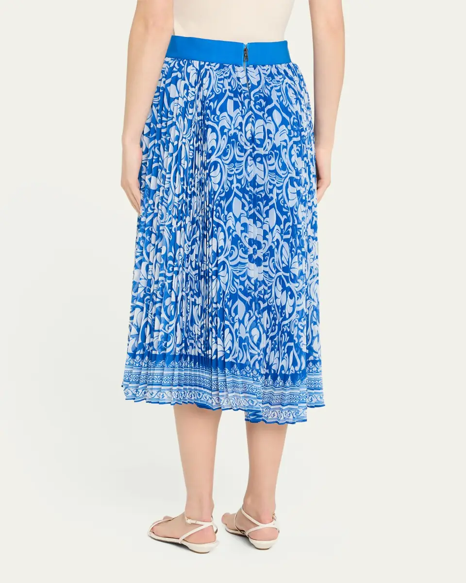 Alice + Olivia Katz Pleated Midi Skirt | Thumbnail 3 Alice + Olivia Katz Pleated Midi Skirt | Thumbnail 3