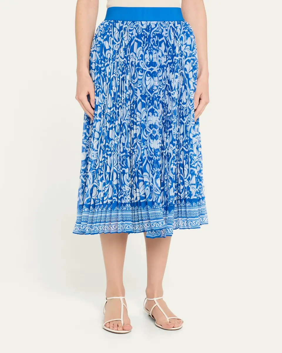 Alice + Olivia Katz Pleated Midi Skirt | Thumbnail 4 Alice + Olivia Katz Pleated Midi Skirt | Thumbnail 4