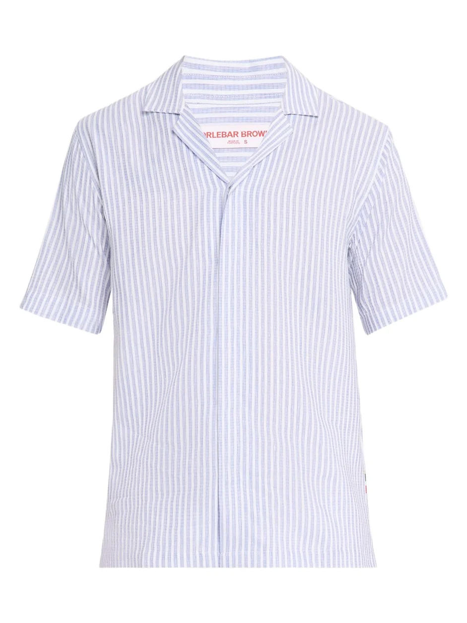 Men's Maitan Relaxed-Fit Linen Beach Stripe Camp Shirt Men's Maitan Relaxed-Fit Linen Beach Stripe Camp Shirt