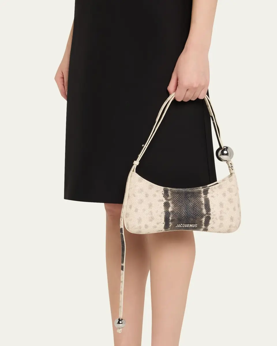 Jacquemus Le Bisou Snake-Embossed Leather Shoulder Bag | Thumbnail 2