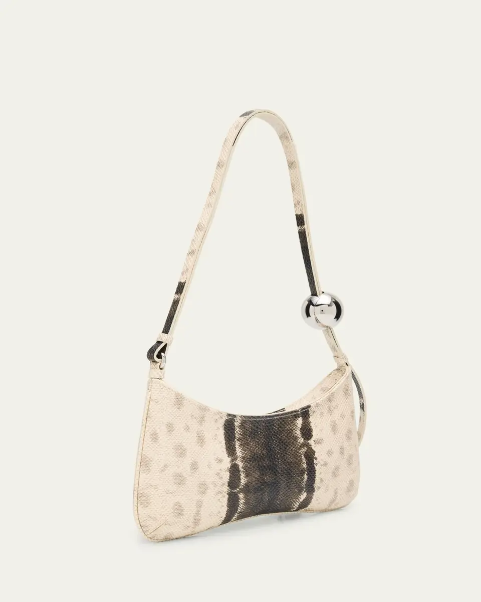 Jacquemus Le Bisou Snake-Embossed Leather Shoulder Bag | Thumbnail 3