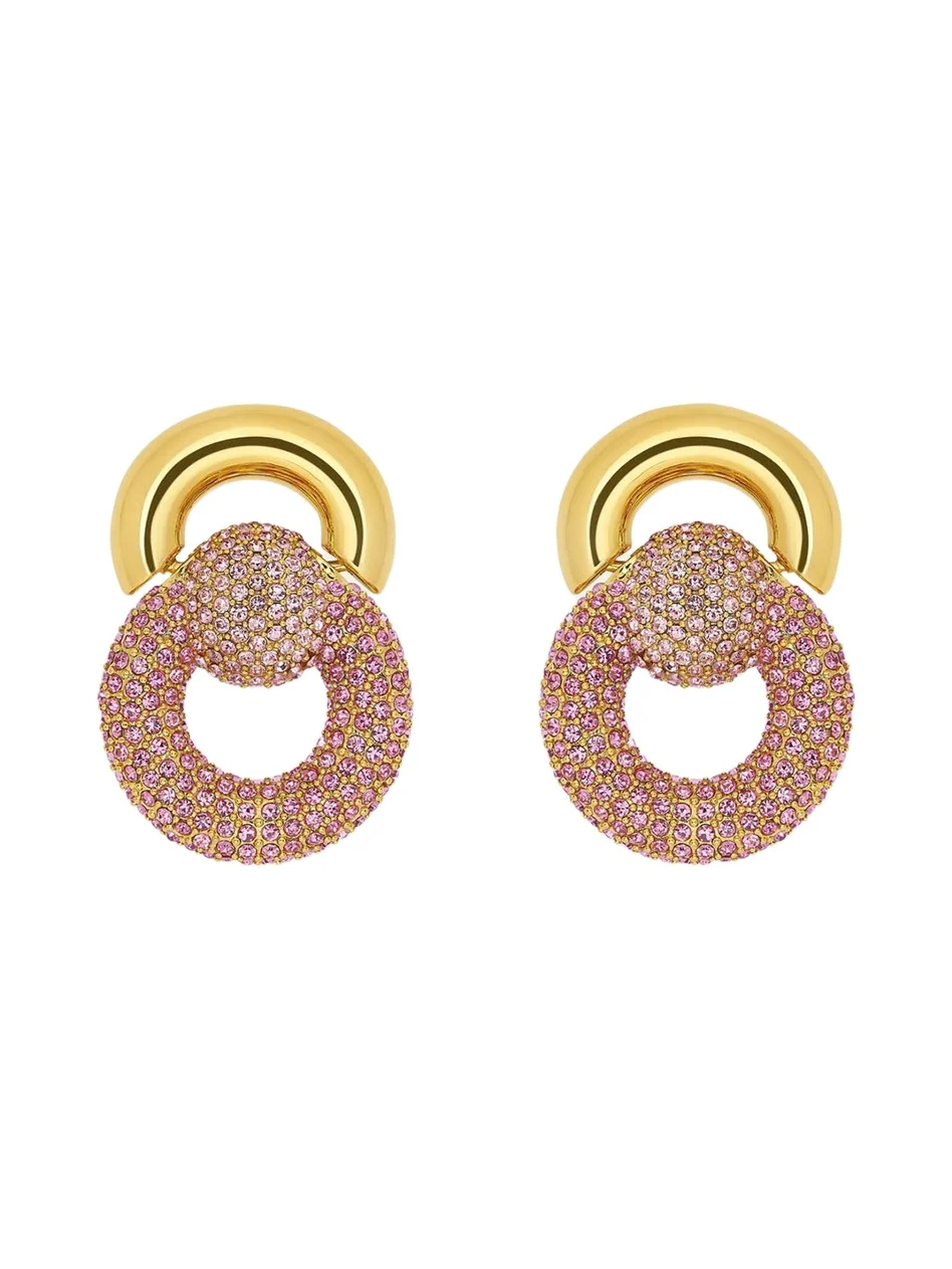 Oscar de la Renta Rhinestone Drop Earrings