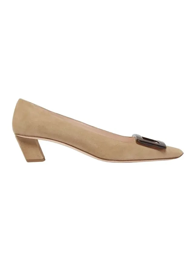 Belle Vivier Suede Buckle Pumps Belle Vivier Suede Buckle Pumps