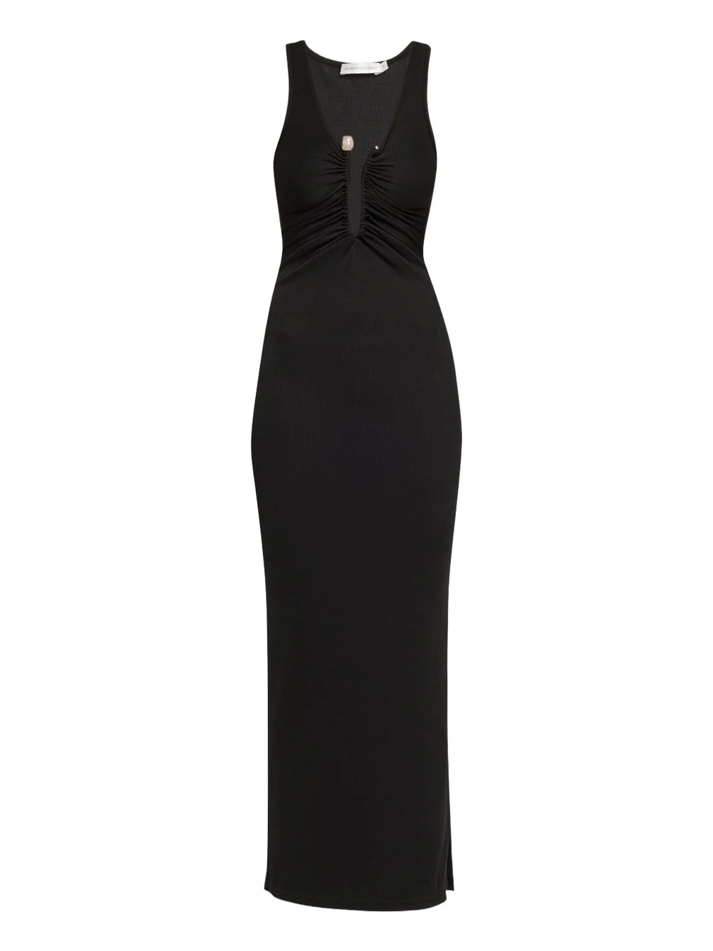 Crystal Pin Ruched Maxi Tank Dress