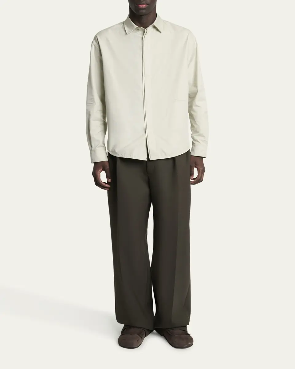 Jacquemus Men's Le Pantalon Wide-Leg Pleated Pants | Thumbnail 2