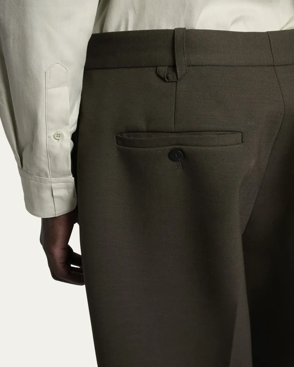Jacquemus Men's Le Pantalon Wide-Leg Pleated Pants | Thumbnail 5