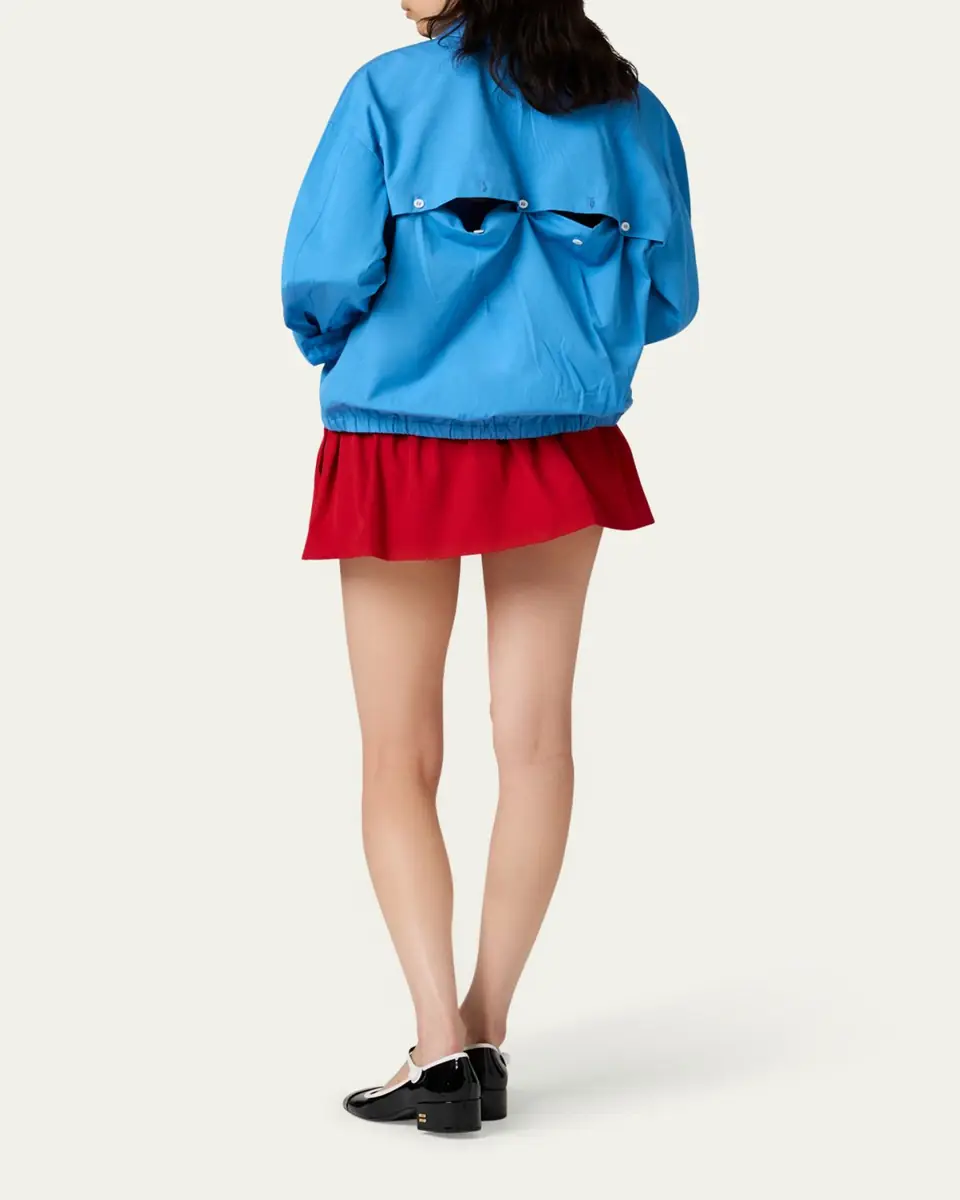 Miu Miu Poplin Mini Skirt | Thumbnail 5 Miu Miu Poplin Mini Skirt | Thumbnail 5