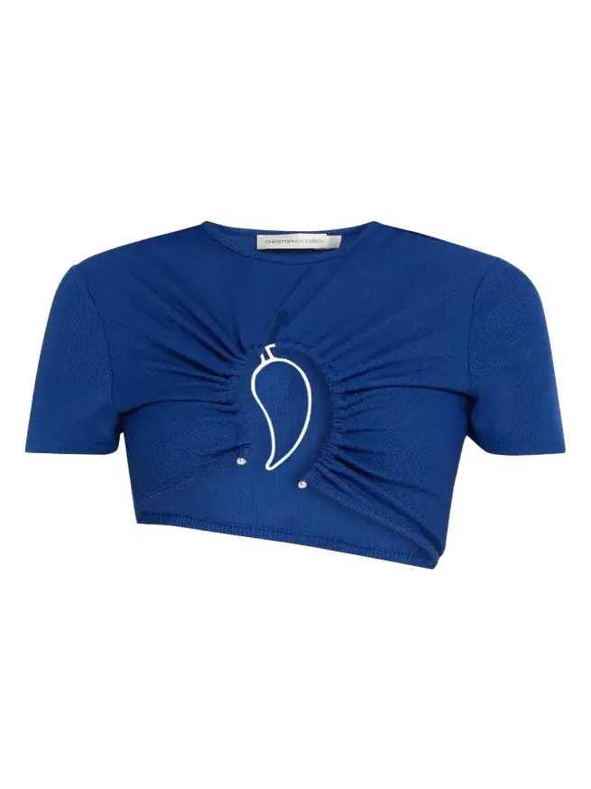 Paisley Ruched Crop T-Shirt Paisley Ruched Crop T-Shirt