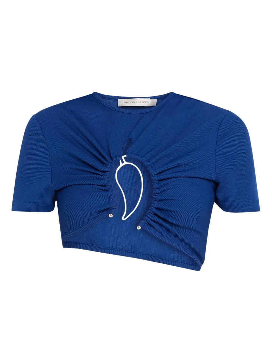 Paisley Ruched Crop T-Shirt Paisley Ruched Crop T-Shirt