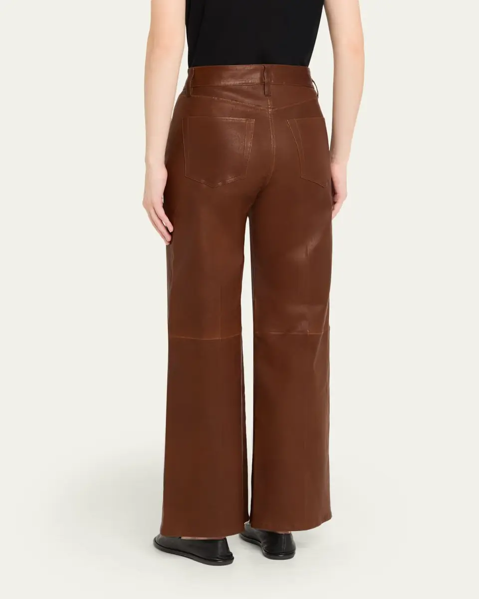 FRAME Le Slim Palazzo Leather Jeans | Thumbnail 8 FRAME Le Slim Palazzo Leather Jeans | Thumbnail 8