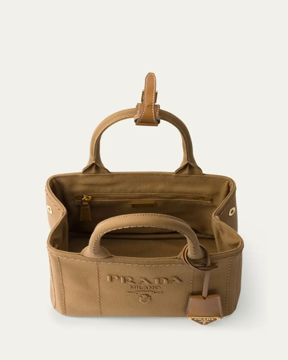 Prada Giardiniera Canvas Tote Bag | Thumbnail 4