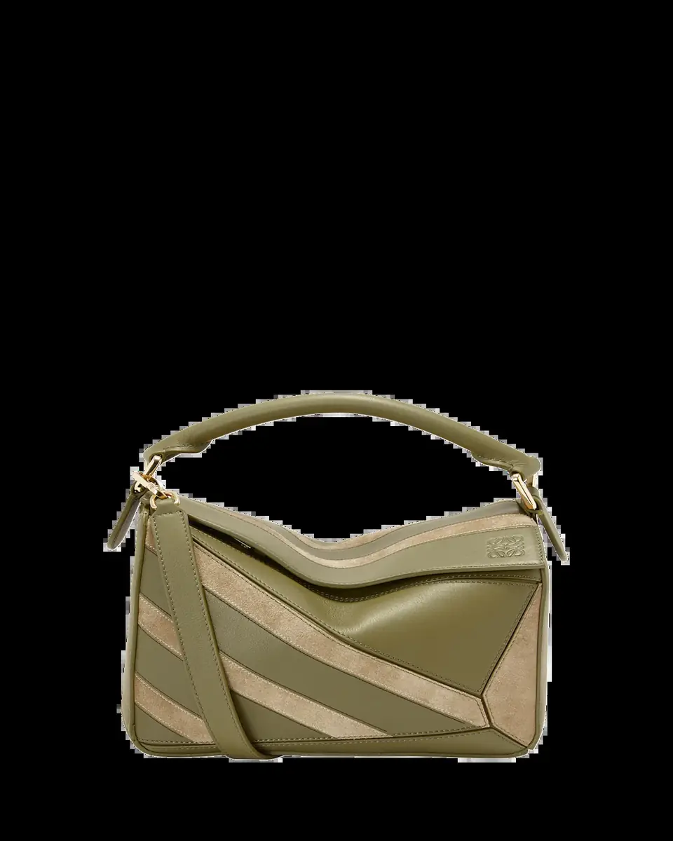 Loewe Puzzle Top-Handle Bag in Striped Leather | Thumbnail 2