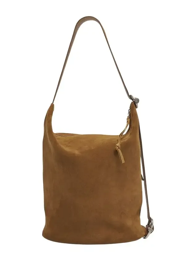 Men's Loop Medium Suede Bucket Bag Men's Loop Medium Suede Bucket Bag
