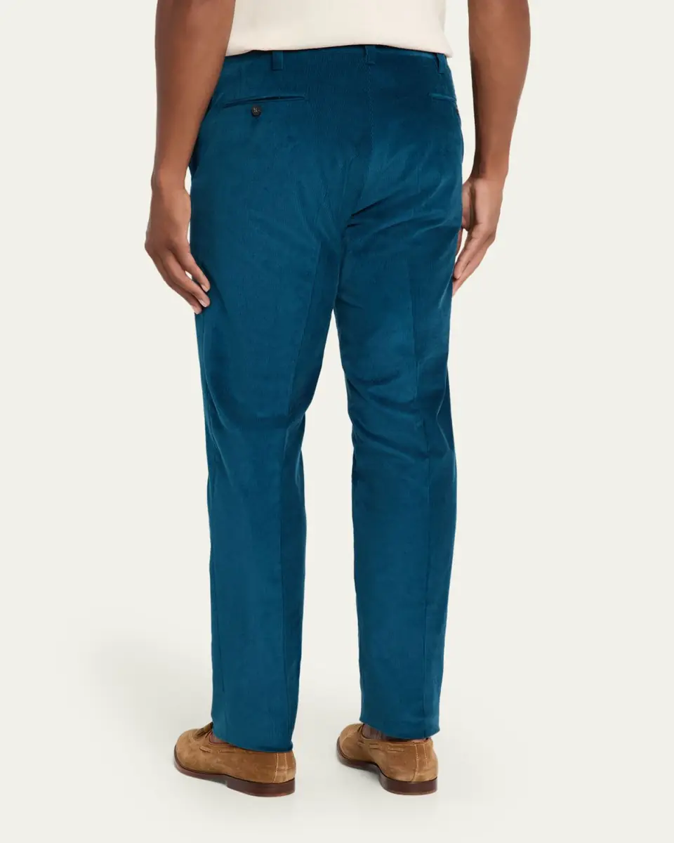 Cesare Attolini Men's Slim Corduroy Flat-Front Pants | Thumbnail 7