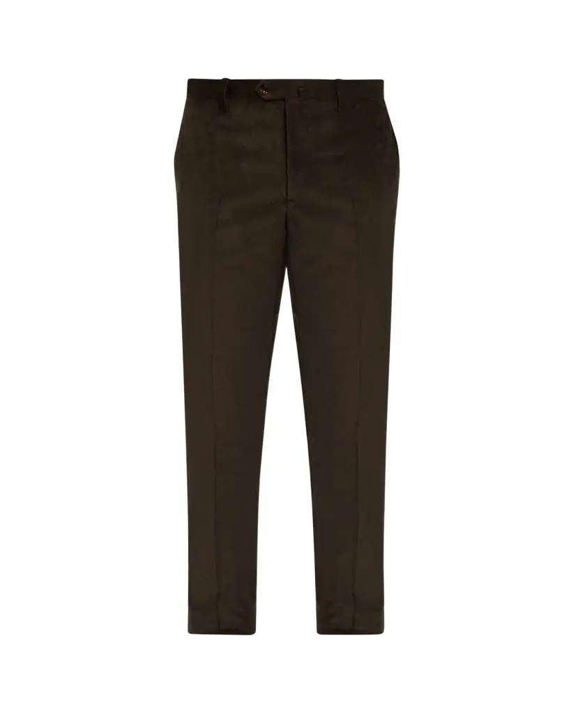 Cesare Attolini Men's Slim Corduroy Flat-Front Pants | Image 1 Cesare Attolini Men's Slim Corduroy Flat-Front Pants | Image 1