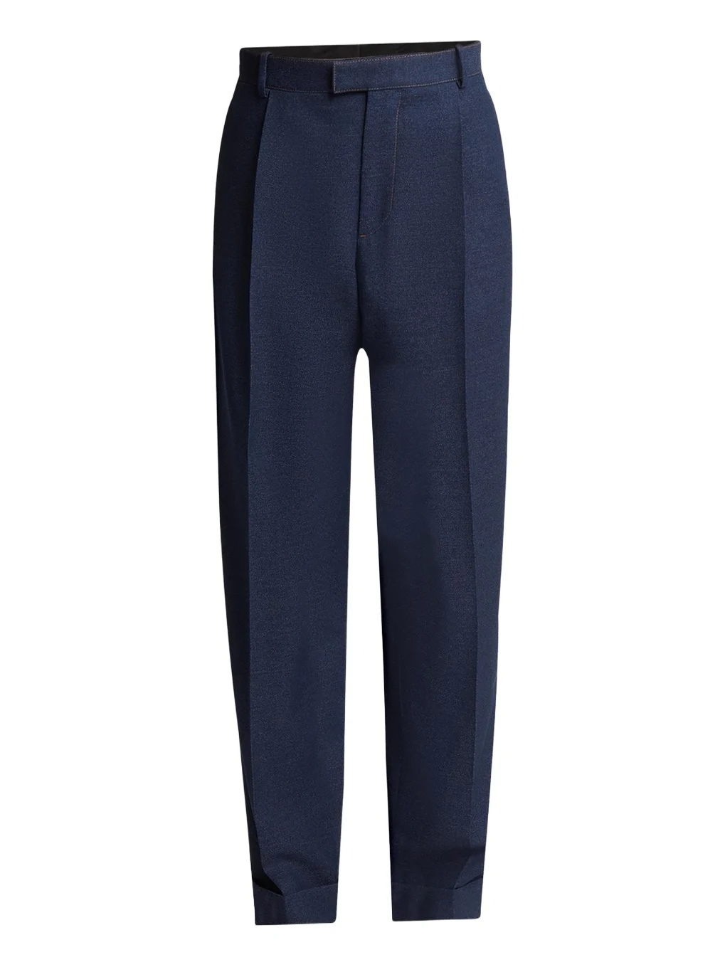 Men's Wide-Leg Melange Wool Drill Trousers Men's Wide-Leg Melange Wool Drill Trousers