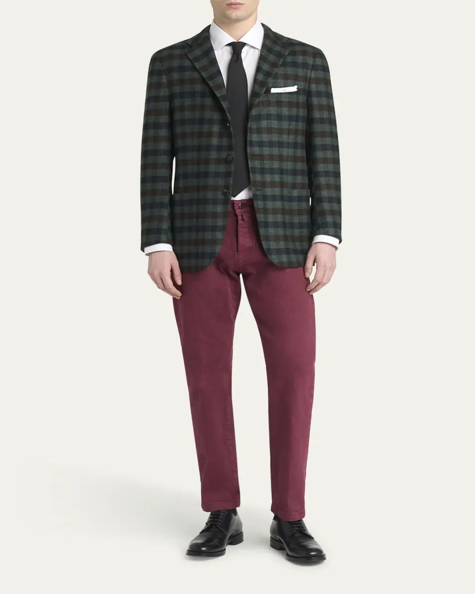 Kiton Men's Cotton Stretch Slim Five-Pocket Pants | Thumbnail 2