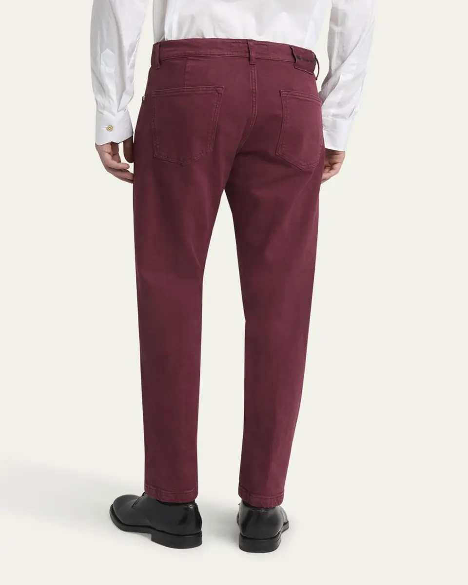 Kiton Men's Cotton Stretch Slim Five-Pocket Pants | Thumbnail 3