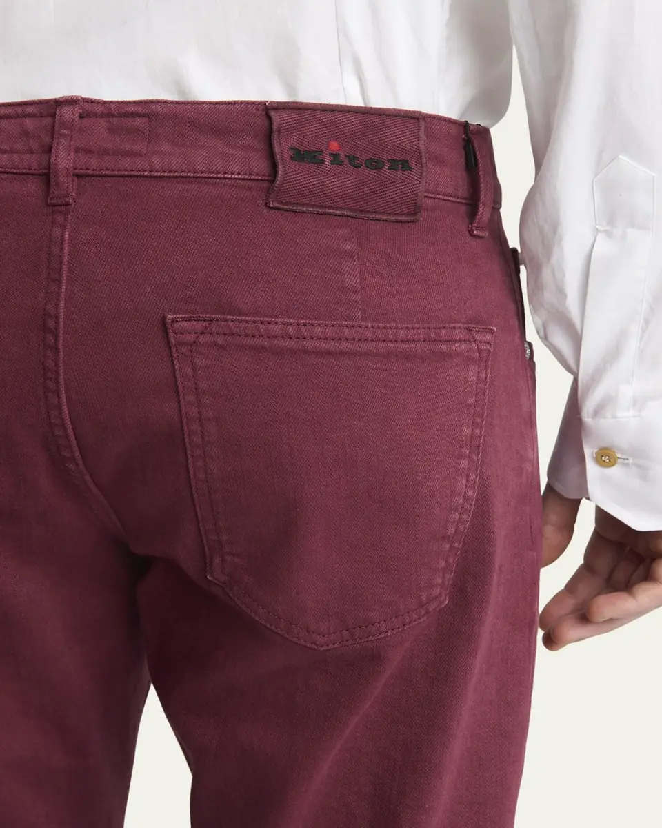 Kiton Men's Cotton Stretch Slim Five-Pocket Pants | Thumbnail 5