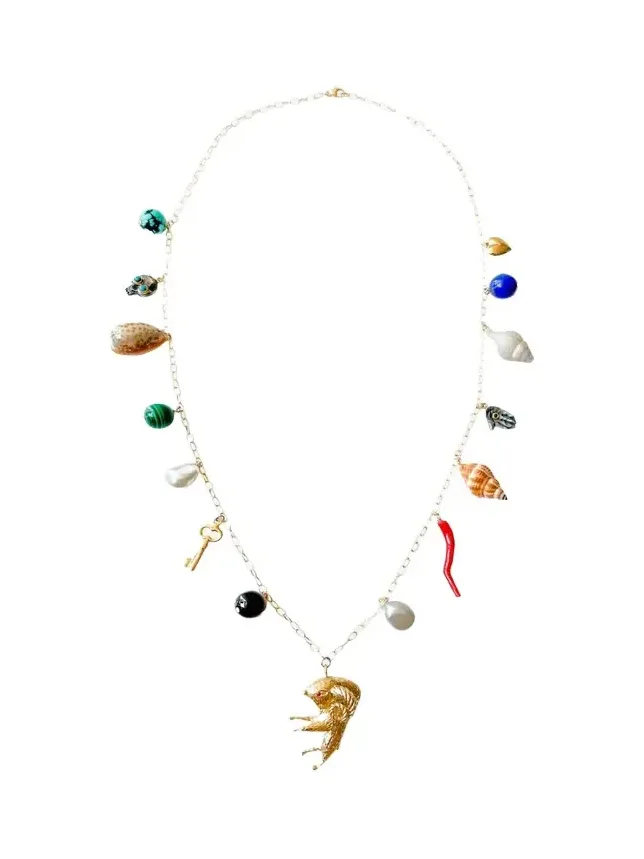 Haute Victoire Ram Multi Charm Necklace