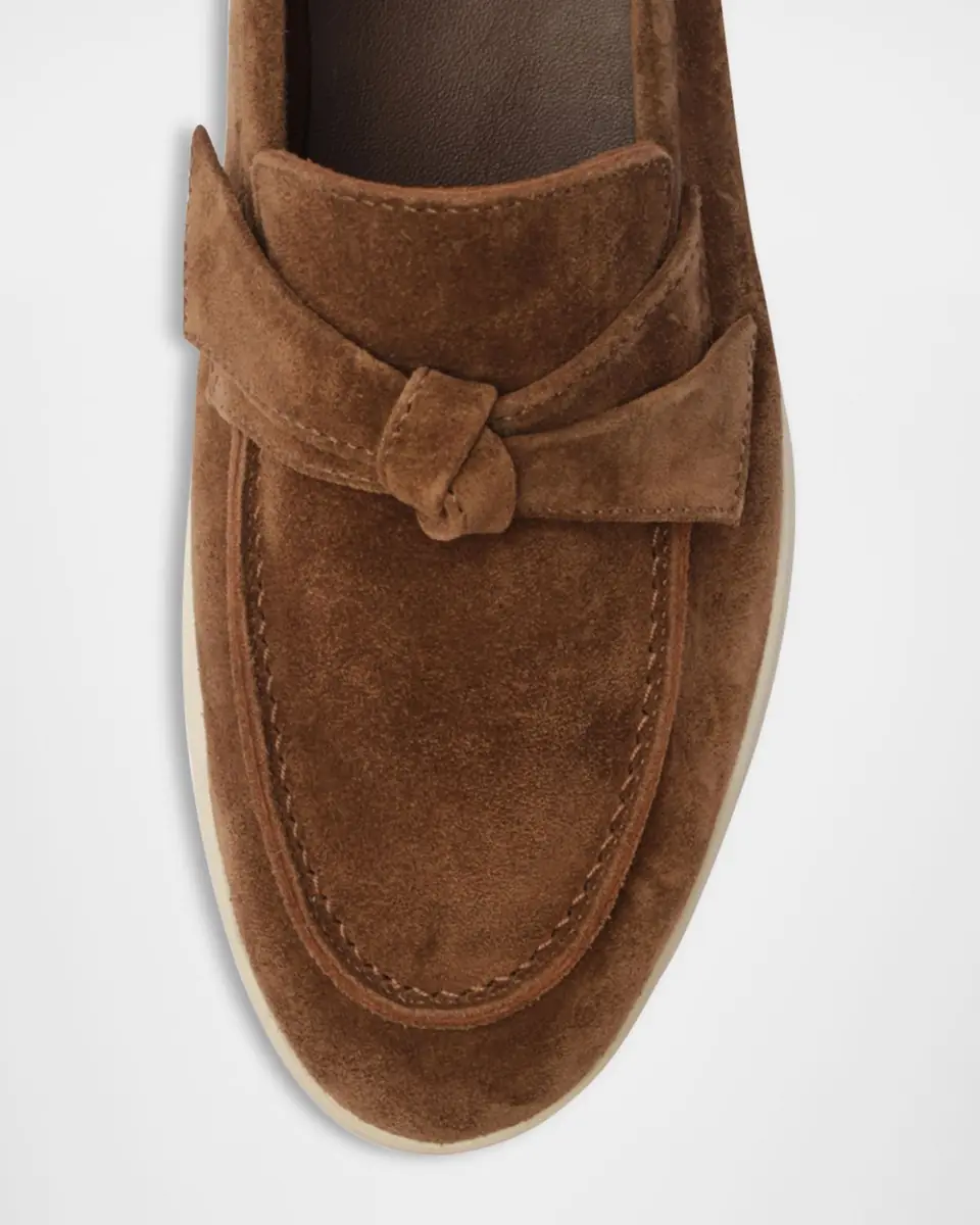 Alexandre Birman Calrita Suede Knotted Loafers | Thumbnail 4 Alexandre Birman Calrita Suede Knotted Loafers | Thumbnail 4