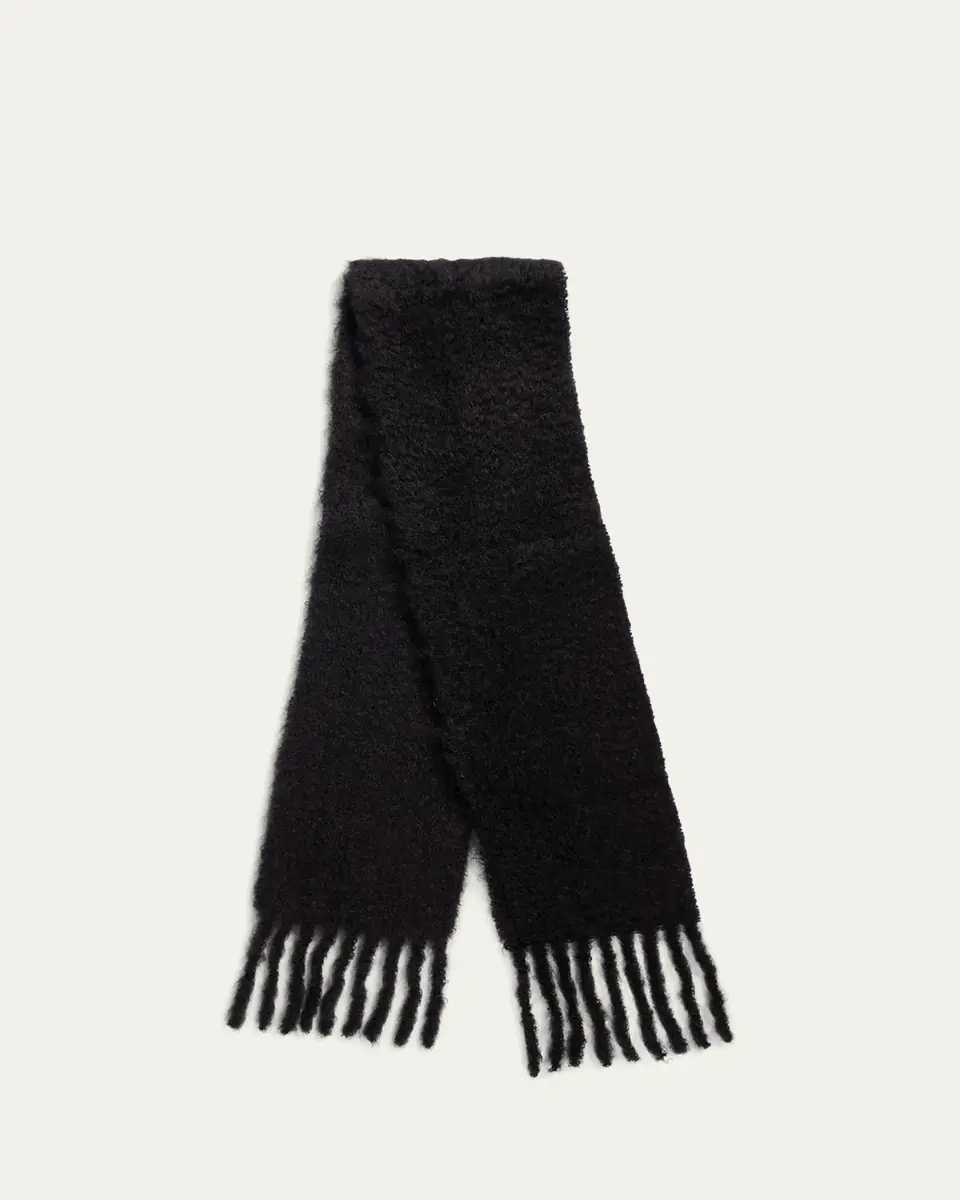 Loewe Wool-Blend Fringe Trim Scarf | Thumbnail 3 Loewe Wool-Blend Fringe Trim Scarf | Thumbnail 3