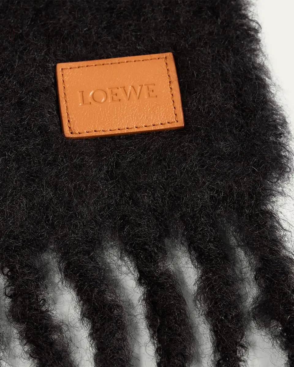 Loewe Wool-Blend Fringe Trim Scarf | Thumbnail 4 Loewe Wool-Blend Fringe Trim Scarf | Thumbnail 4