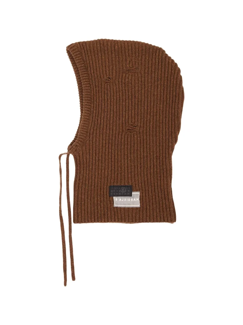MM6 MAISON MARGIELA Drawstring Wool-Blend Knit Hood
