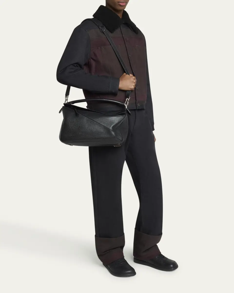 Loewe Men's Large Leather Puzzle Crossbody Bag | Thumbnail 5 Loewe Men's Large Leather Puzzle Crossbody Bag | Thumbnail 5