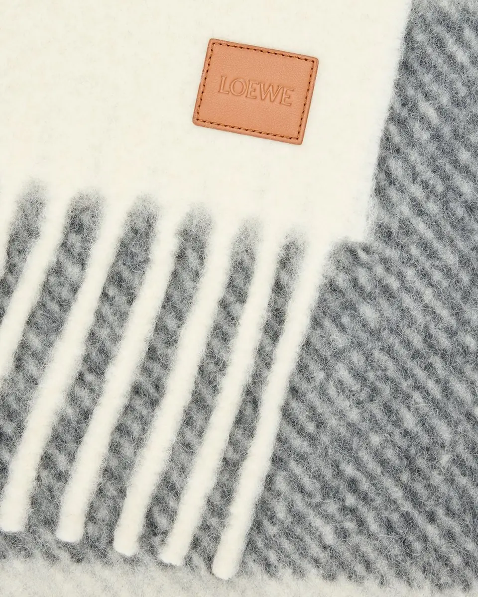 Loewe Striped Jacquard Twill Wool-Blend Scarf | Thumbnail 2 Loewe Striped Jacquard Twill Wool-Blend Scarf | Thumbnail 2