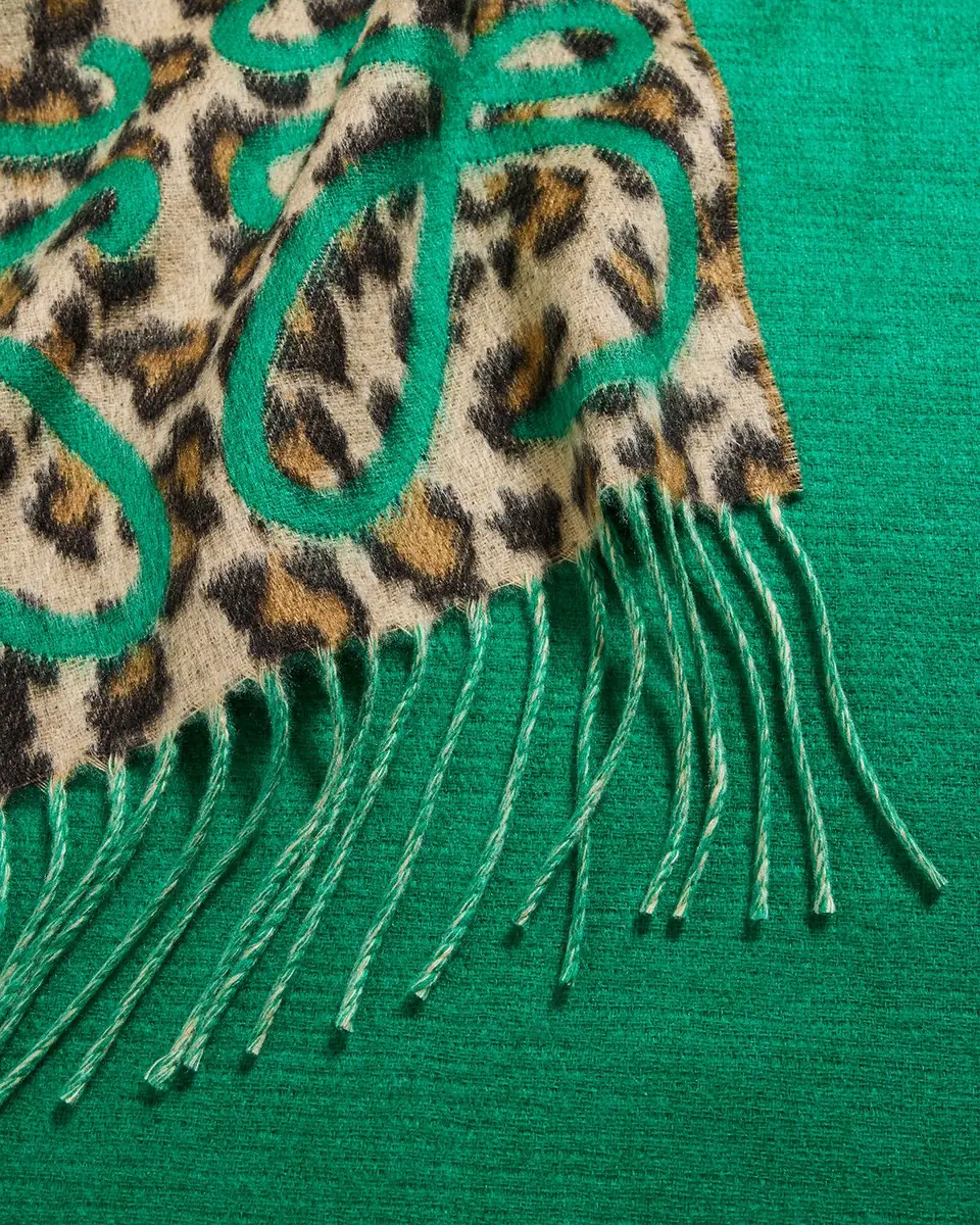 Loewe Anagram Leopard-Print Cashmere Scarf | Thumbnail 3