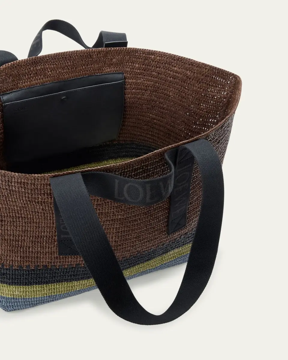Loewe Men's Fold Raffia Shopper Tote Bag | Thumbnail 6 Loewe Men's Fold Raffia Shopper Tote Bag | Thumbnail 6