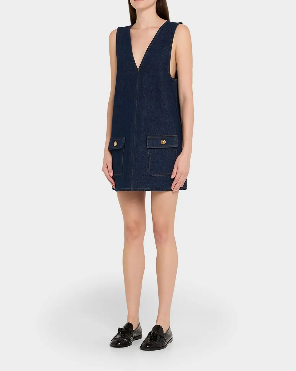 Frame The Pinafore Mini Dress | Thumbnail 3 Frame The Pinafore Mini Dress | Thumbnail 3