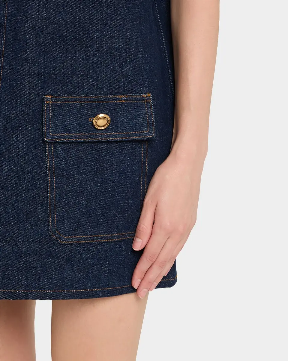 Frame The Pinafore Mini Dress | Thumbnail 4 Frame The Pinafore Mini Dress | Thumbnail 4