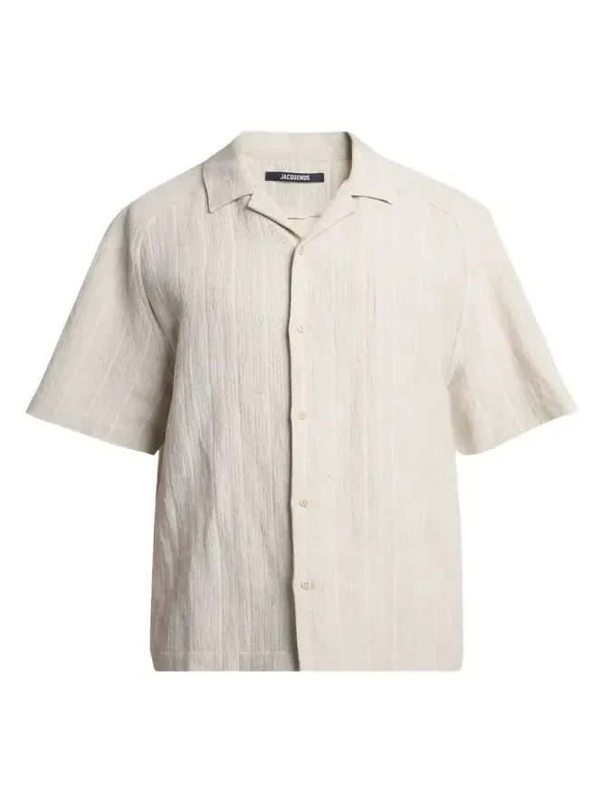Men's Cotton and Linen Fonccio Camp Shirt Men's Cotton and Linen Fonccio Camp Shirt