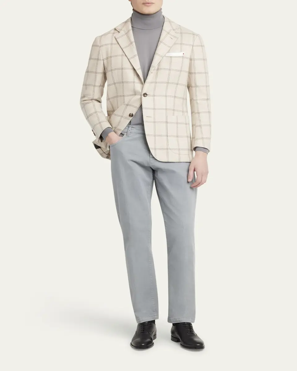 Kiton Men's Cotton Stretch Slim Five-Pocket Pants | Thumbnail 2 Kiton Men's Cotton Stretch Slim Five-Pocket Pants | Thumbnail 2