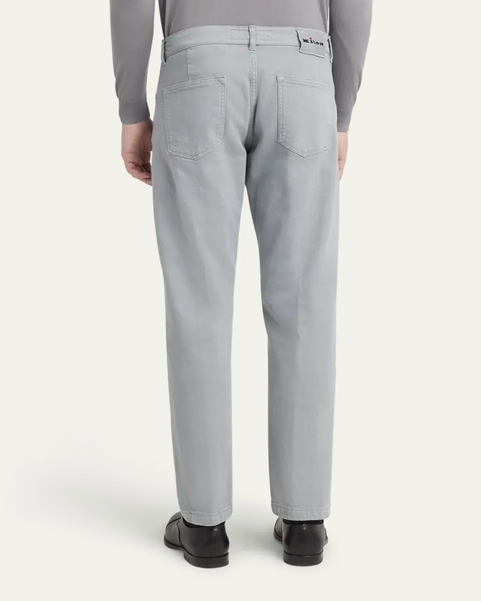 Kiton Men's Cotton Stretch Slim Five-Pocket Pants | Thumbnail 3 Kiton Men's Cotton Stretch Slim Five-Pocket Pants | Thumbnail 3