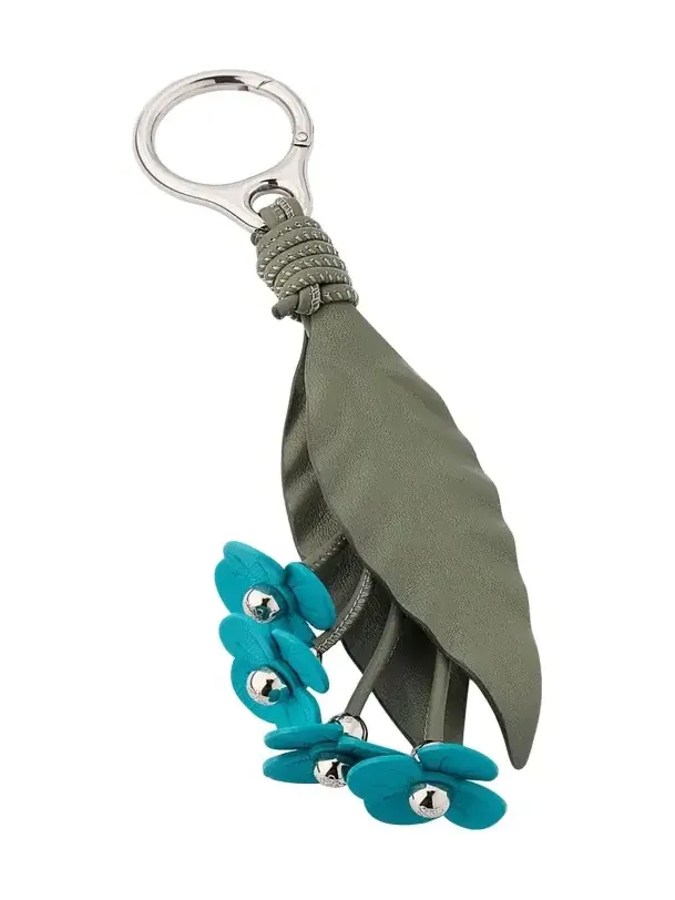 x Paula's Ibiza Strawberry Flower Bag Charm in Calfskin Leather x Paula's Ibiza Strawberry Flower Bag Charm in Calfskin Leather