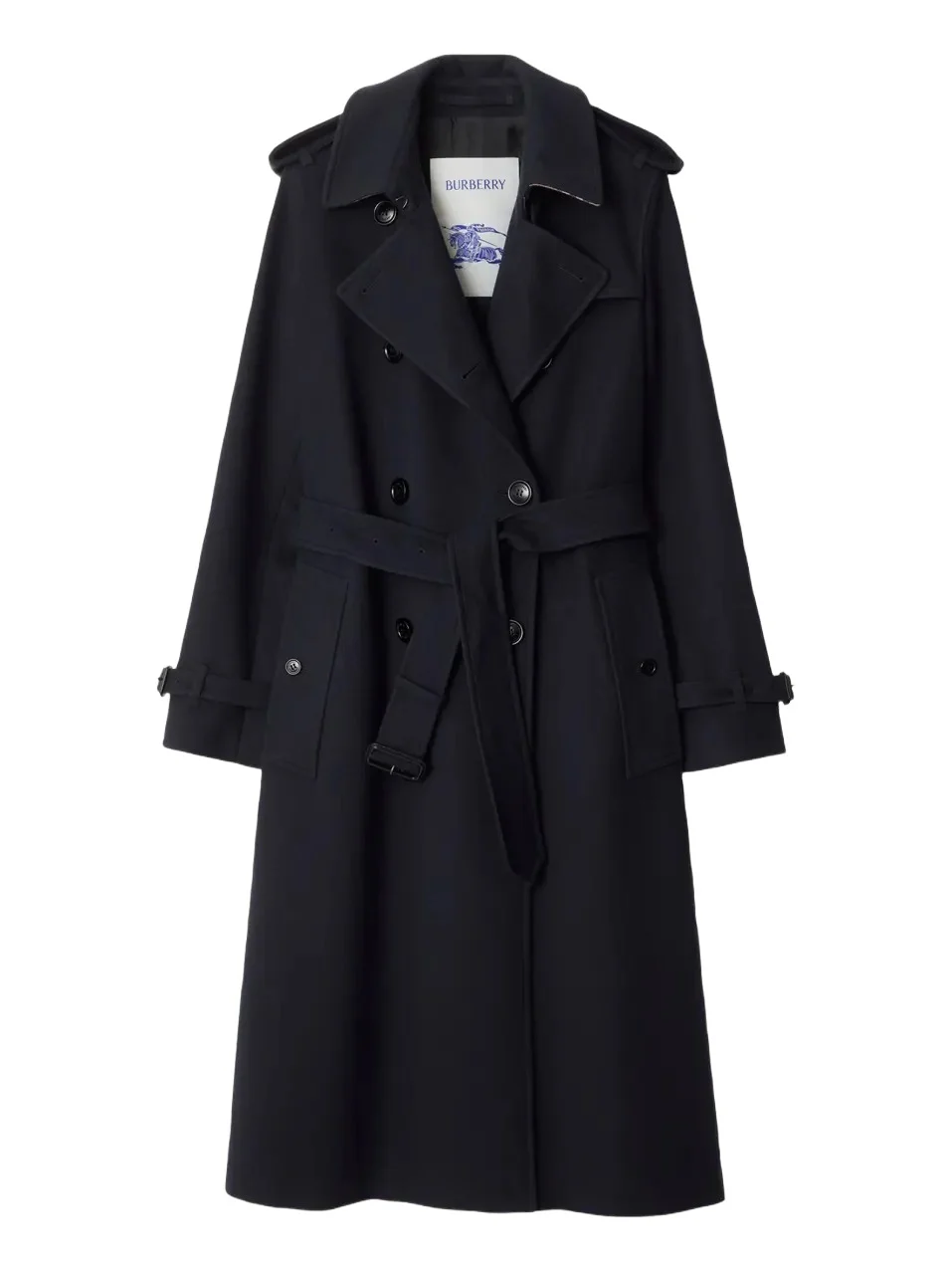 Kensington Belted Cashmere-Wool Double-Breasted Trench Coat Kensington Belted Cashmere-Wool Double-Breasted Trench Coat